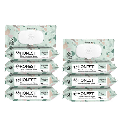 The Honest Company Hypoallergenic Multi-Use Baby Wipes for Sensitive Baby Skin, Rose Blossom, 60 Count