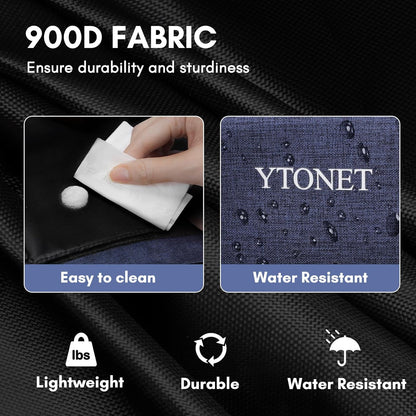 Ytonet Wearable Cleaning Caddy Bag, Large Cleaning Supplies Organizer with 4 Foldable Dividers, Kitchen Caddy Organizer with Handle & Adjustable Shoulder Straps for Cleaners & Housekeeper, Blue