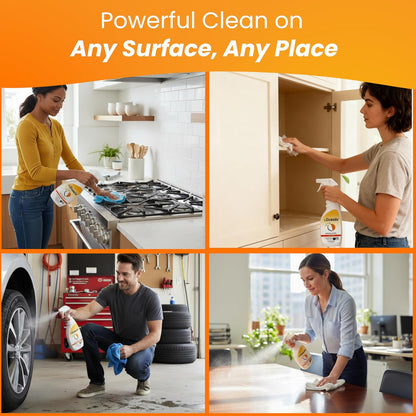 Citra Solv All Purpose Cleaning Spray – Powerful Citrus Degreaser for Kitchen & Bathroom, Multi-Surface Cleaner, No Harsh Chemicals, Valencia Orange 22oz
