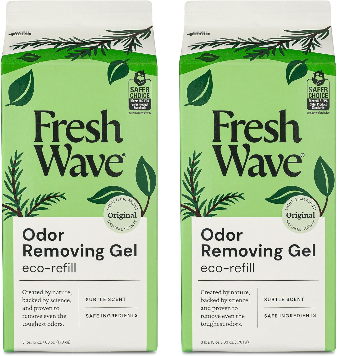 Fresh Wave Odor Removing Gel, 7 oz., Pack of 3 - Odor Absorbers for Home, Safer Odor Relief, Natural Plant-Based Odor Eliminator, Every 7 oz. lasts 15-30 Days, For Cooking, Trash & Pets