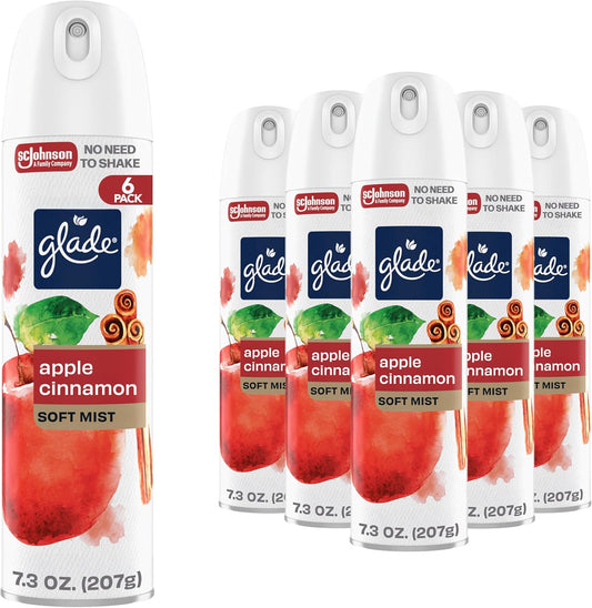 Glade Air Freshener Room Spray, Clean Linen Scent, Odor Fighting to Deliver Long Lasting Freshness, 7.3 Oz, 6 Count