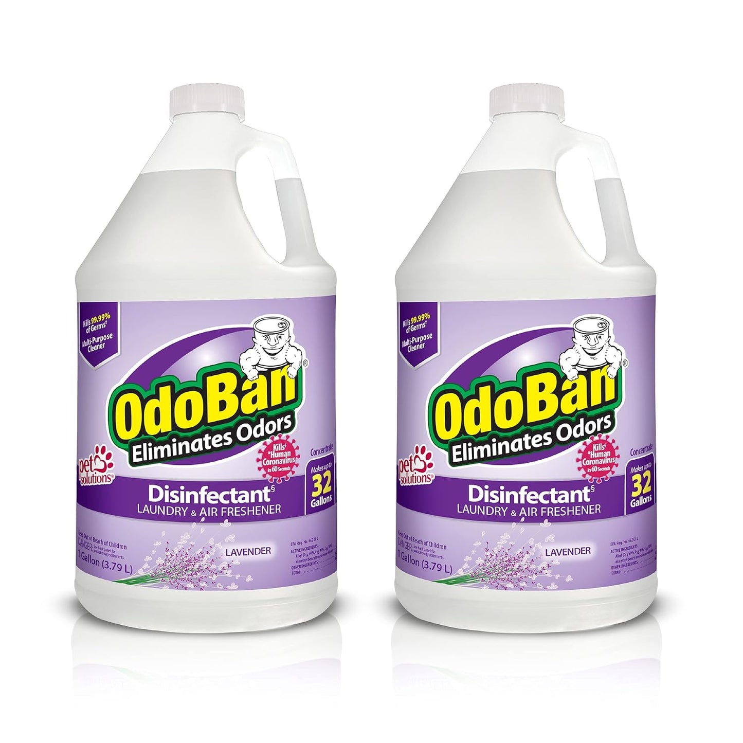 OdoBan Disinfectant Concentrate and Odor Eliminator, 2 Gallons, Citrus Scent