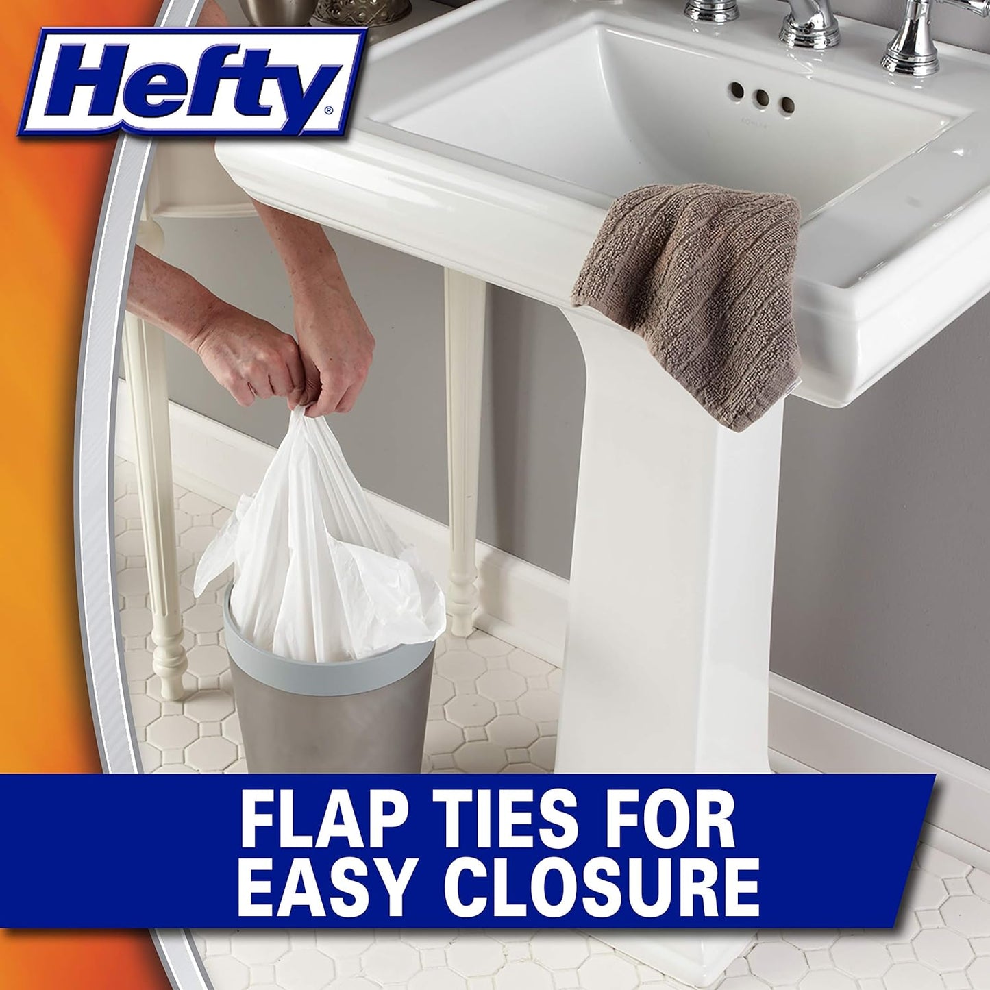 Hefty Small Trash Bags, Fabuloso Scent, 4 Gallon, 52 Count