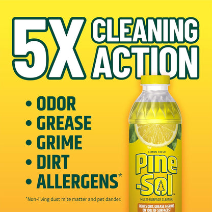 Pine-Sol Multi-Surface Cleaner, Lemon Fresh, 14 Fluid Ounces (Pack May vary)