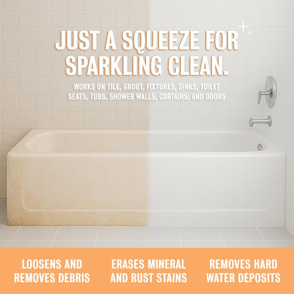 Rebel Green Neat and Tidy Tub & Tile Bathroom Cleaner Spray - Chamomile Orange Blossom Scent - Plant-Based Formula for Showers, Sinks, Tubs, Toilets, and Tile - 16 fl oz - 2 Pack