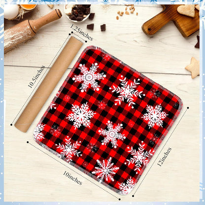 Redbaker 50 Pcs Reusable Paper Towels Paperless Reusable Cotton Cloths Toilet Absorbent Washable Paper Towels with Roll Kitchen Dishcloth for Kitchen Paperless Dishcloths(Stripe)