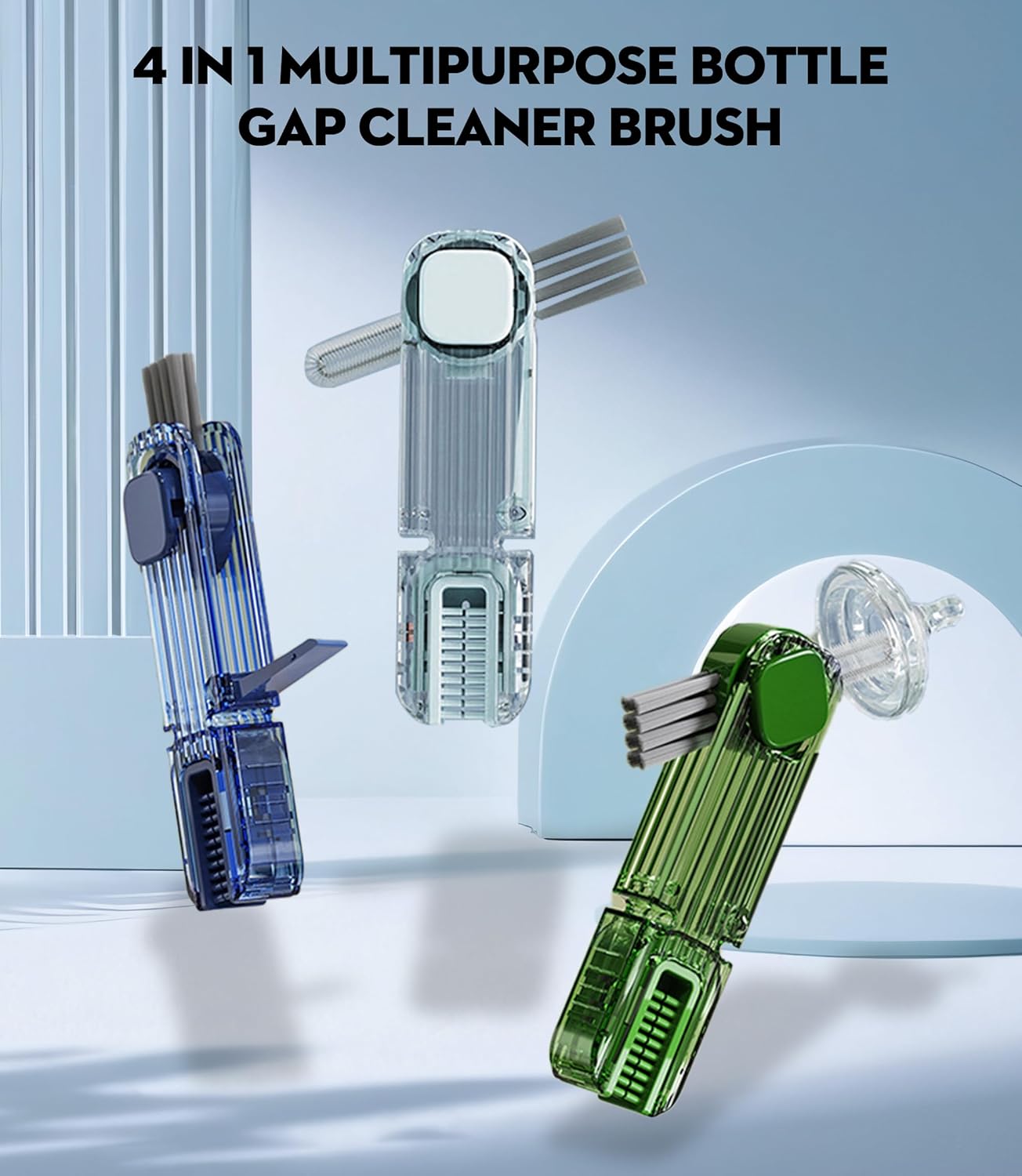 3 in 1 Cup Lid Gap Cleaning Brush Set, Multifunctional Insulation Bottle Cleaning Tools, Mutipurpose Tiny Silicone Cup Holder Cleaner, Home Kitchen Cleaning Tools