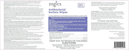 Zogics Antibacterial Wipes – Disinfecting Wipes for Sanitizing and Cleaning Surfaces and Equipment, EPA Registered Antibacterial Cleaning Wipes (3,200 Count – 4 Rolls of 800 Wipes)