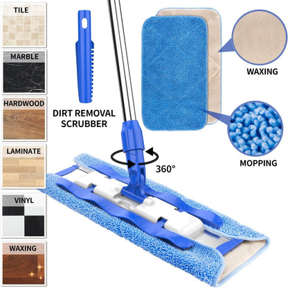 MR.SIGA Professional Microfiber Mop Refills, Pack of 3, Size: 42cm X 23cm