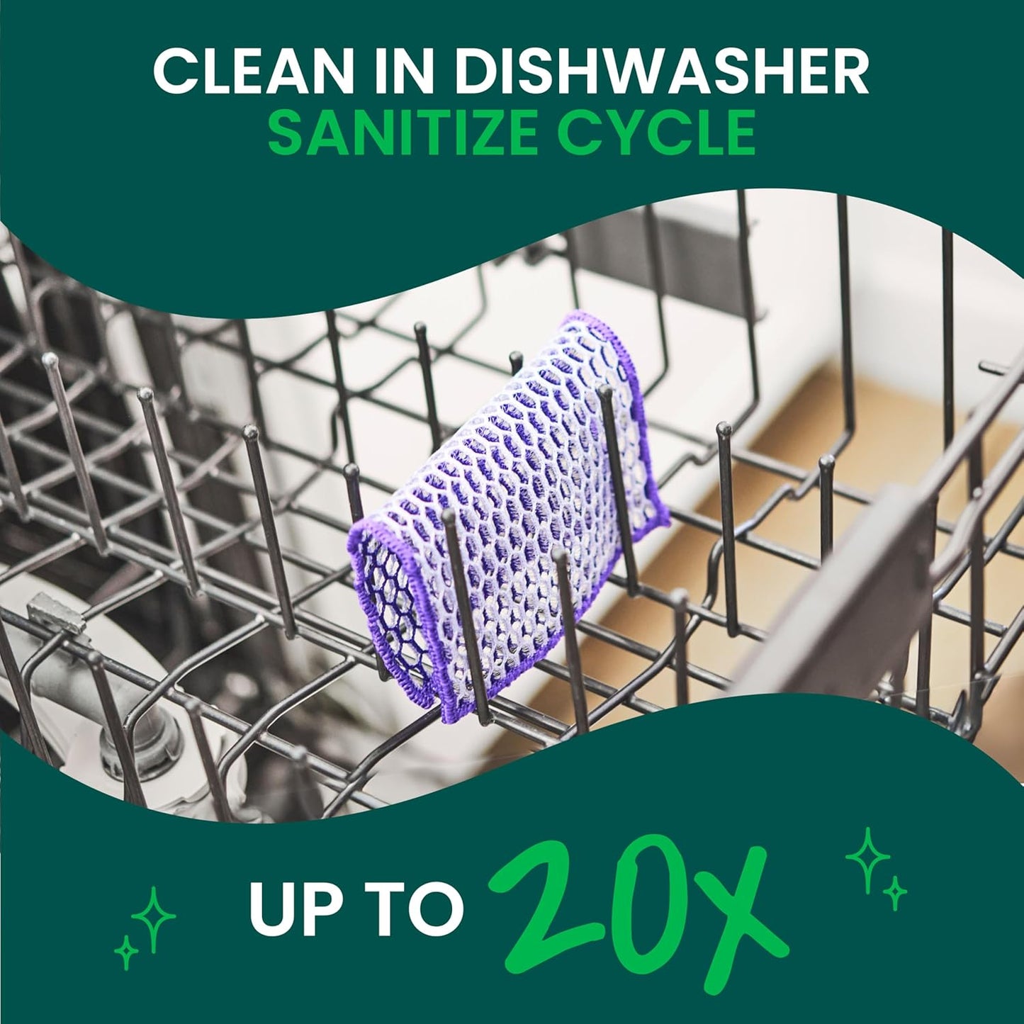 Scotch-Brite Stay Clean Scrubbing Dish Cloths, Rinses Clean and Dries Quick, 2 Non-Scratch Dish Cloths