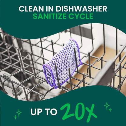 Scotch-Brite Stay Clean Scrubbing Dish Cloths, Rinses Clean and Dries Quick, 2 Non-Scratch Dish Cloths