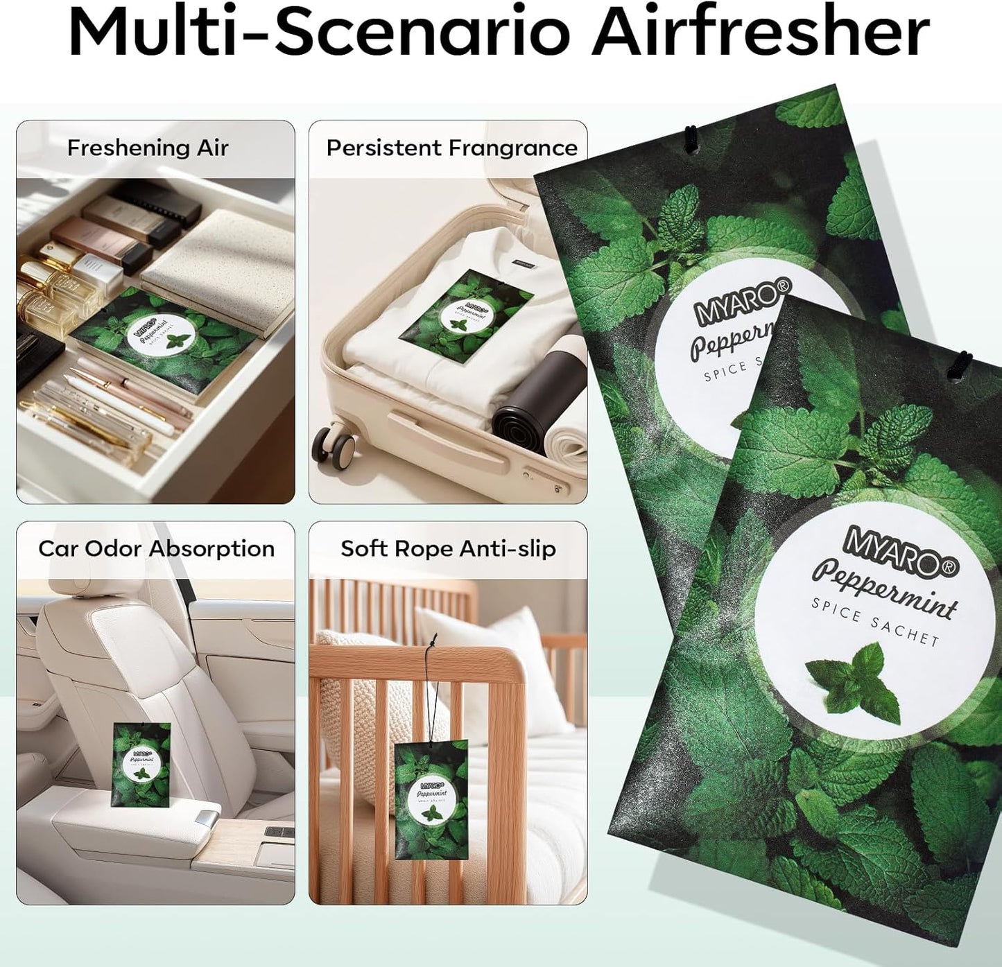 MYARO 12 Pack Fresh Linen Scented Sachets for Drawer, Closet & Car Air Freshener Bags | Odor Eliminator & Fabric Refresher | Crisp, Clean Home Fragrance Gift Set