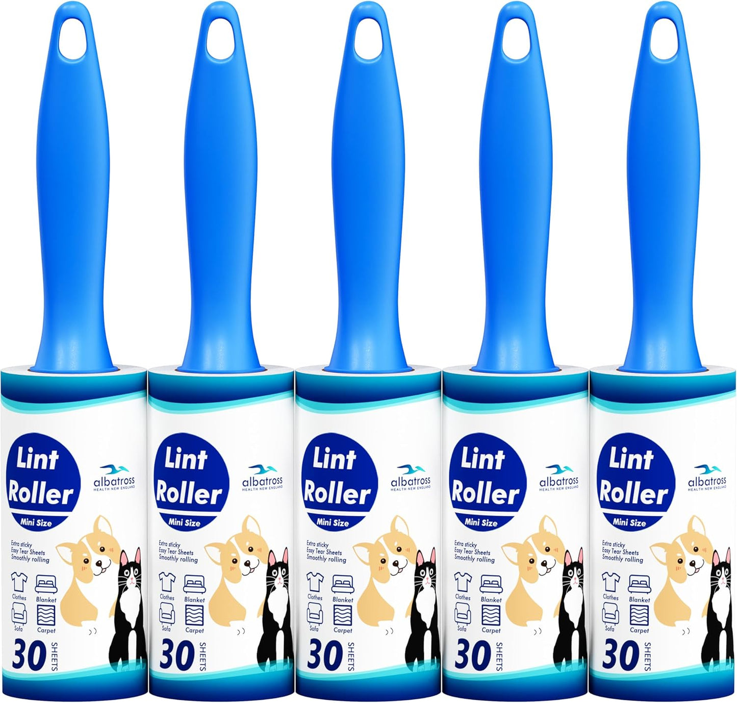 Large Lint Rollers for Carpet, 9.45'' Sticky Rollers for Floor with 360 Sheets, Extendable Long Handle Sticky Mop for Cleaning Couch, Curtains, Cars, Clothing, and Pet Hair