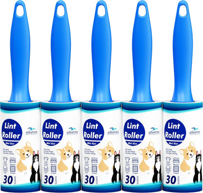 Large Lint Rollers for Carpet, 9.45'' Sticky Rollers for Floor with 360 Sheets, Extendable Long Handle Sticky Mop for Cleaning Couch, Curtains, Cars, Clothing, and Pet Hair