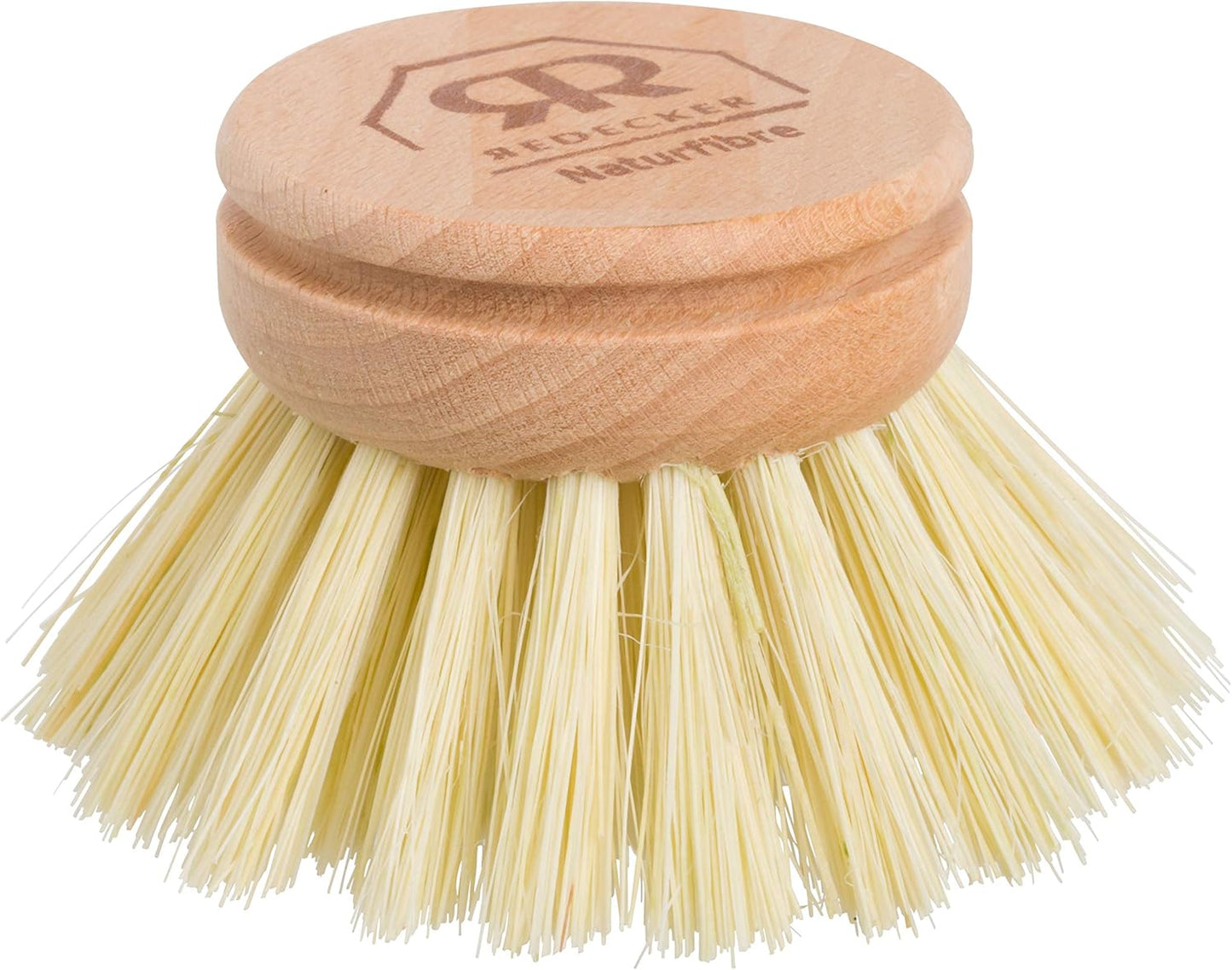 REDECKER Replacement Head for Dish Brush, 1-5/8-inch, Set of 2, 100% Natural Tampico Fiber and Untreated Beechwood, Made in Germany - Natural Dish Brush Replacement Heads