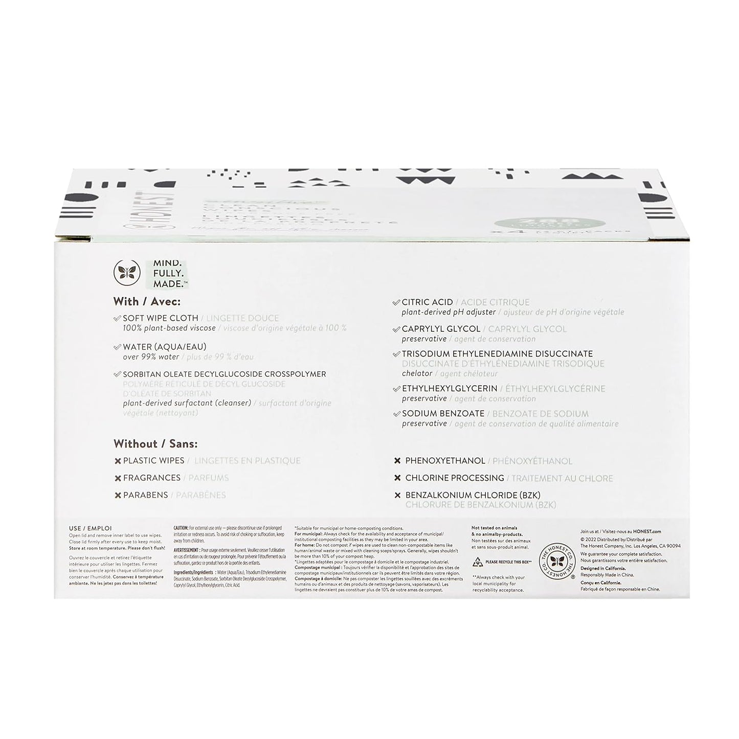 The Honest Company Hypoallergenic Multi-Use Baby Wipes for Sensitive Baby Skin, Rose Blossom, 60 Count