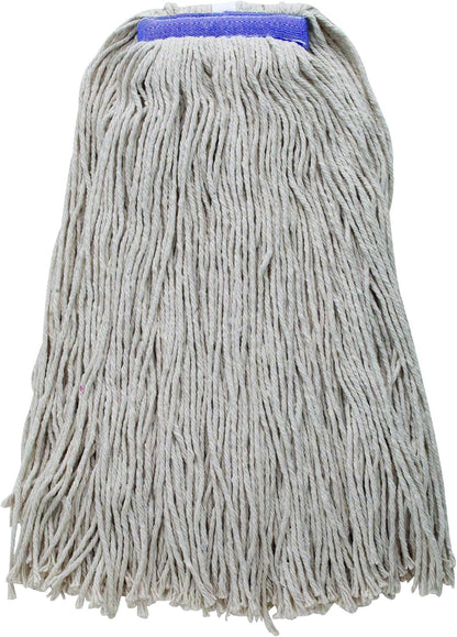 Winco Poly-Cotton Blend Commercial Mop Head, Cut End, 24 Ounce, White