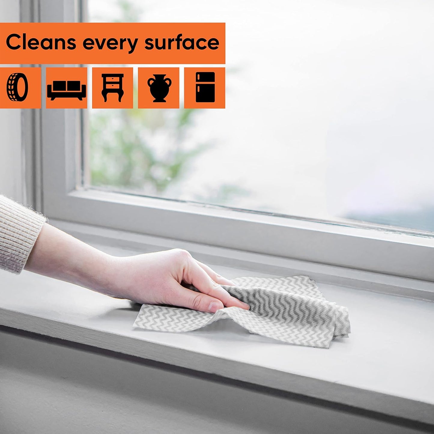 Superio Handy Wipes For Kitchen Multi-Purpose Heavy-Duty Reusable Cleaning cloth for house, Bathroom, and office. Disposable Dish Towel (60 Grey)
