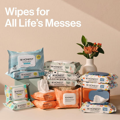 The Honest Company Hypoallergenic Multi-Use Baby Wipes for Sensitive Baby Skin, Rose Blossom, 60 Count