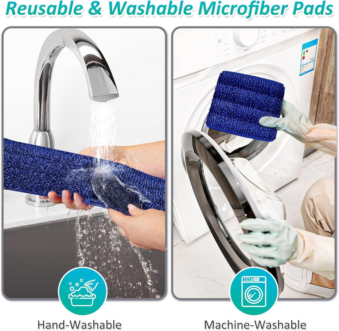Spray Mops for Floor Cleaning, TRAV-ROUND Microfiber Wood Floor Mop with 5 Reusable Washable Pads for Dry Wet Cleaning on Hardwood Laminate Wood Ceramic Vinyl Tile