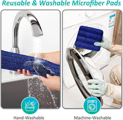 Spray Mops for Floor Cleaning, TRAV-ROUND Microfiber Wood Floor Mop with 5 Reusable Washable Pads for Dry Wet Cleaning on Hardwood Laminate Wood Ceramic Vinyl Tile