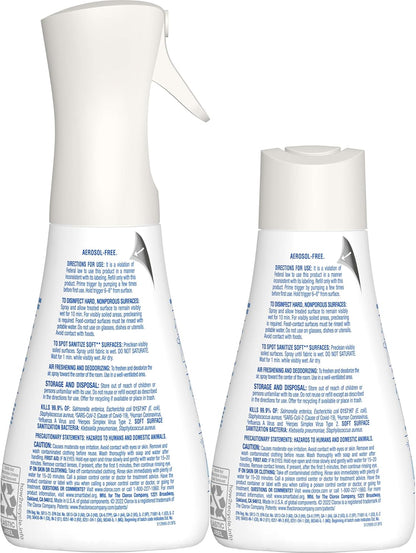 Clorox Disinfecting Mist Refill, Multi-Surface Disinfectant, Household Essentials, Lemongrass Mandarin, 16 Fluid Ounces