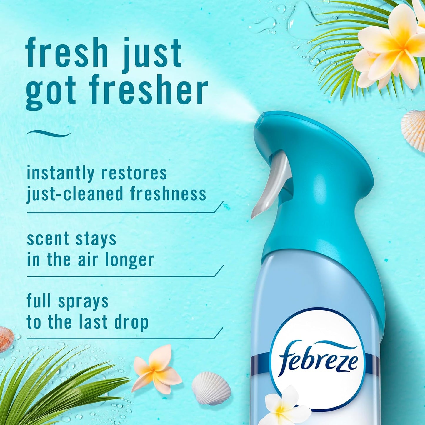 Febreze Air Mist Air Freshener Spray, Odor-Fighting Room Spray, Air Fresheners for Home and Bathroom and Kitchen, Aerosol Can, Downy April Fresh Scent, 8.8oz (Pack of 2)