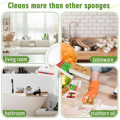 Whaline 8Pcs Starfish Shell Kitchen Sponges Water Absorbing Dish Washing Sponge Summer Sea Snail Starfish Shell Non Scratch Cleaning Scrub Sponges for Summer Home Kitchen Bathroom