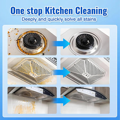 Snowlily 2PCS Kitchen Cleaner Spray Stubborn Stains Cleaner Powerful Heavy Duty Degreaser & Grease Remover for Stovetops,Range Hoods,Cabinets-Multi-Purpose Foam Cleaning Supplies