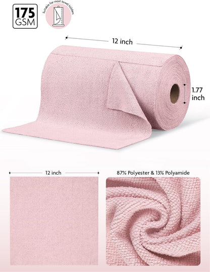 Fantasticlean Microfiber Cleaning Cloth Roll -75 Pack, Tear Away Microfiber Towels, 12" x 12", Reusable, Washable, Scratch Free, Ultra Absorbent Dishcloth for All-Around Cleaning Supplies (White)