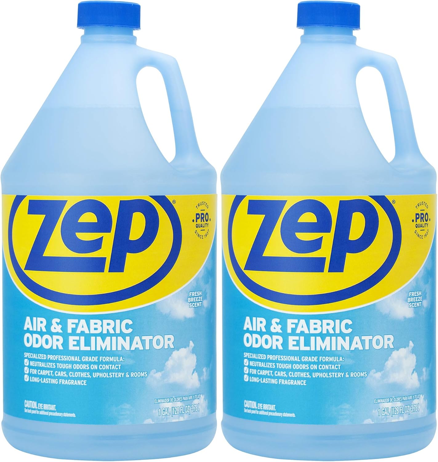 Zep Air Freshener and Fabric Odor Eliminator - Fresh-Breeze Scent - 1 Gallon (Case of 4) ZUAIR128 - Long-lasting Fragrance that Neutralizes Tough Odors on Contact
