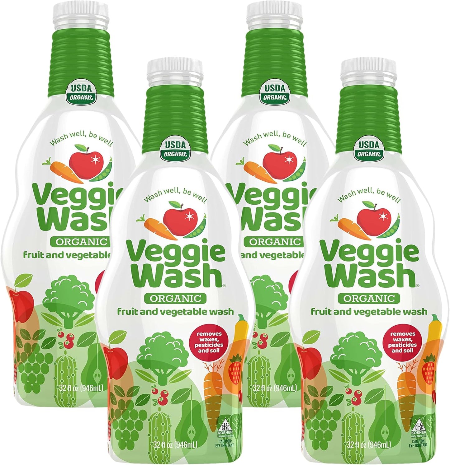 Veggie Wash Organic Fruit and Vegetable Wash, Certified Organic, Ideal for Cleaning Produce, 16 Fluid Ounce, Pack of 3 (Packaging May Vary)