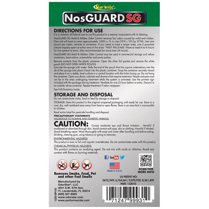 STAR BRITE Mold & Mildew Odor Eliminator - 10 Grams - ClO2 Gas Generator - Powerful Chlorine Dioxide Vapor - Long-Lasting Odor Control - Ideal for Homes, Boats & Commercial Spaces (122010)