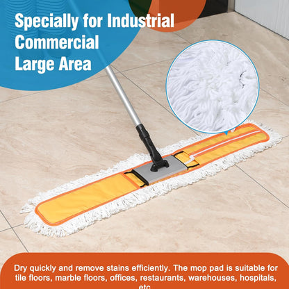 36" Microfiber Mop Pads 2 Pieces Just Fit CLEANHOME Industrial Dust Mop: B08R3F1ZZM,Green