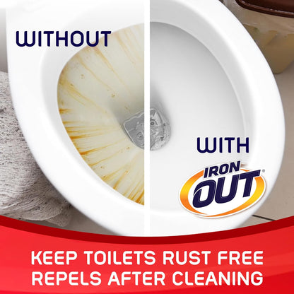 Iron OUT Automatic Toilet Bowl Cleaner Tablets, Helps Remove and Prevent Rust Stains with Every Flush, Lasts up to 45 Days, Made in the USA, 6 Tablets
