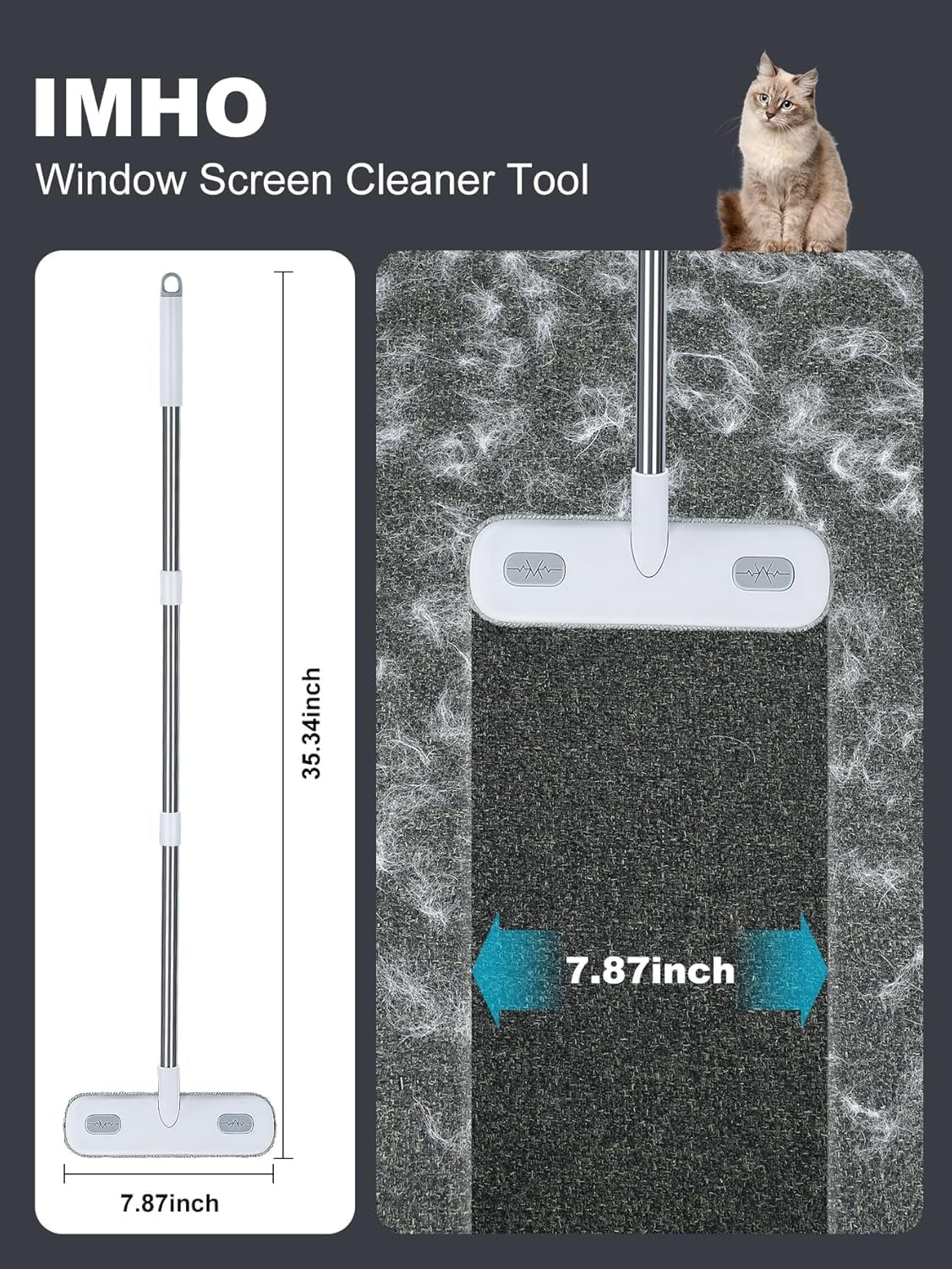 Rubber Floor Squeegee for Smooth Surface Concrete Floor, Tile Floor, Heavy Duty Garage Shower Floor Squeegee Broom for Removing Water, Commercial Scrubber Mop with Adjustable Long Handle