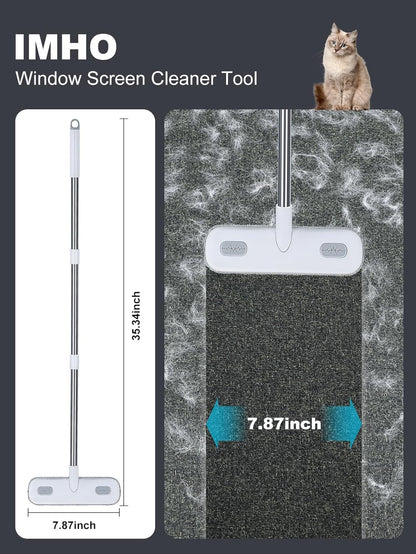 Rubber Floor Squeegee for Smooth Surface Concrete Floor, Tile Floor, Heavy Duty Garage Shower Floor Squeegee Broom for Removing Water, Commercial Scrubber Mop with Adjustable Long Handle