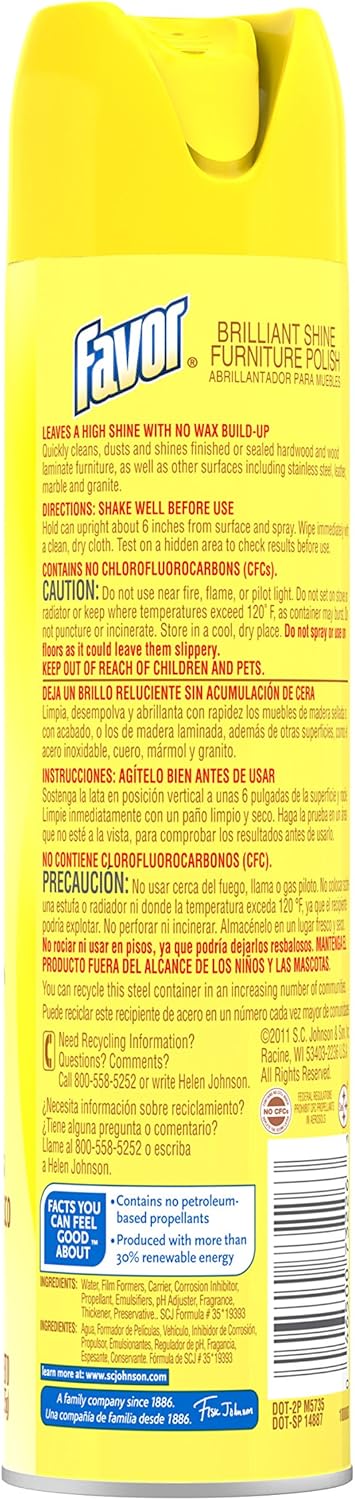 Pledge Favor Aerosol, 9.7 Ounce (Pack of 6)