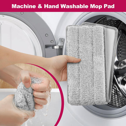 JOYMOOP 18 Inch Dust Mop for Hardwood Floors, Heavy Duty Industrial Wet Dry Mops with Telescopic Handle, Includes 5 Microfiber Mop Pads