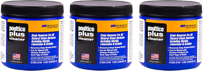 Miracle Sealants Poultice Plus Stain Remover for Countertops, Tile, Stone & Masonry, 1 lb, 3 Pack