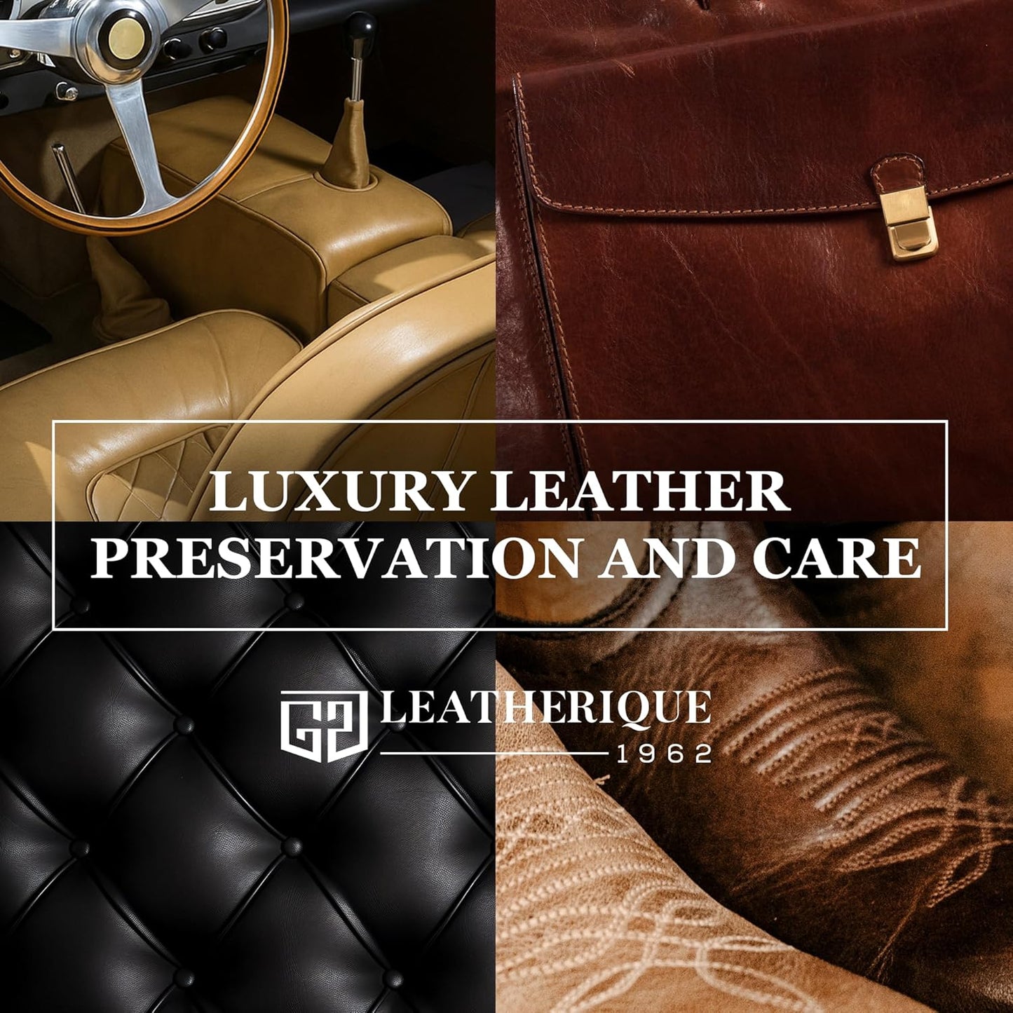 Leatherique Leather Care & Preservation Set - 8 oz | Leatherique Rejuvenator Oil & Prestine Clean 2-Step System | Softens, Conditions & Preserves Leather | Perfect for Cars, Furniture, Saddles & More