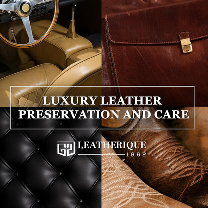 Leatherique Leather Care & Preservation Set - 8 oz | Leatherique Rejuvenator Oil & Prestine Clean 2-Step System | Softens, Conditions & Preserves Leather | Perfect for Cars, Furniture, Saddles & More