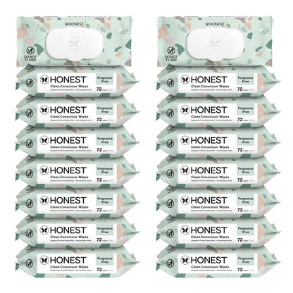 The Honest Company Hypoallergenic Multi-Use Baby Wipes for Sensitive Baby Skin, Rose Blossom, 60 Count
