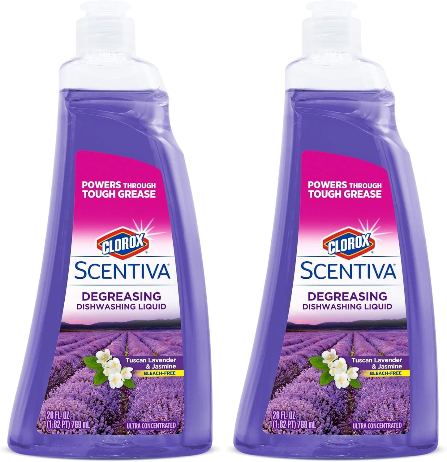 CLOROX Scentiva Dishwashing Liquid Soap | Smells Great and Cuts Through Grease Fast | Quick Rinsing Formula for a Powerful Clean You Can Trust, Pacific Breeze & Coconut, 26 Oz (Pack of 6)