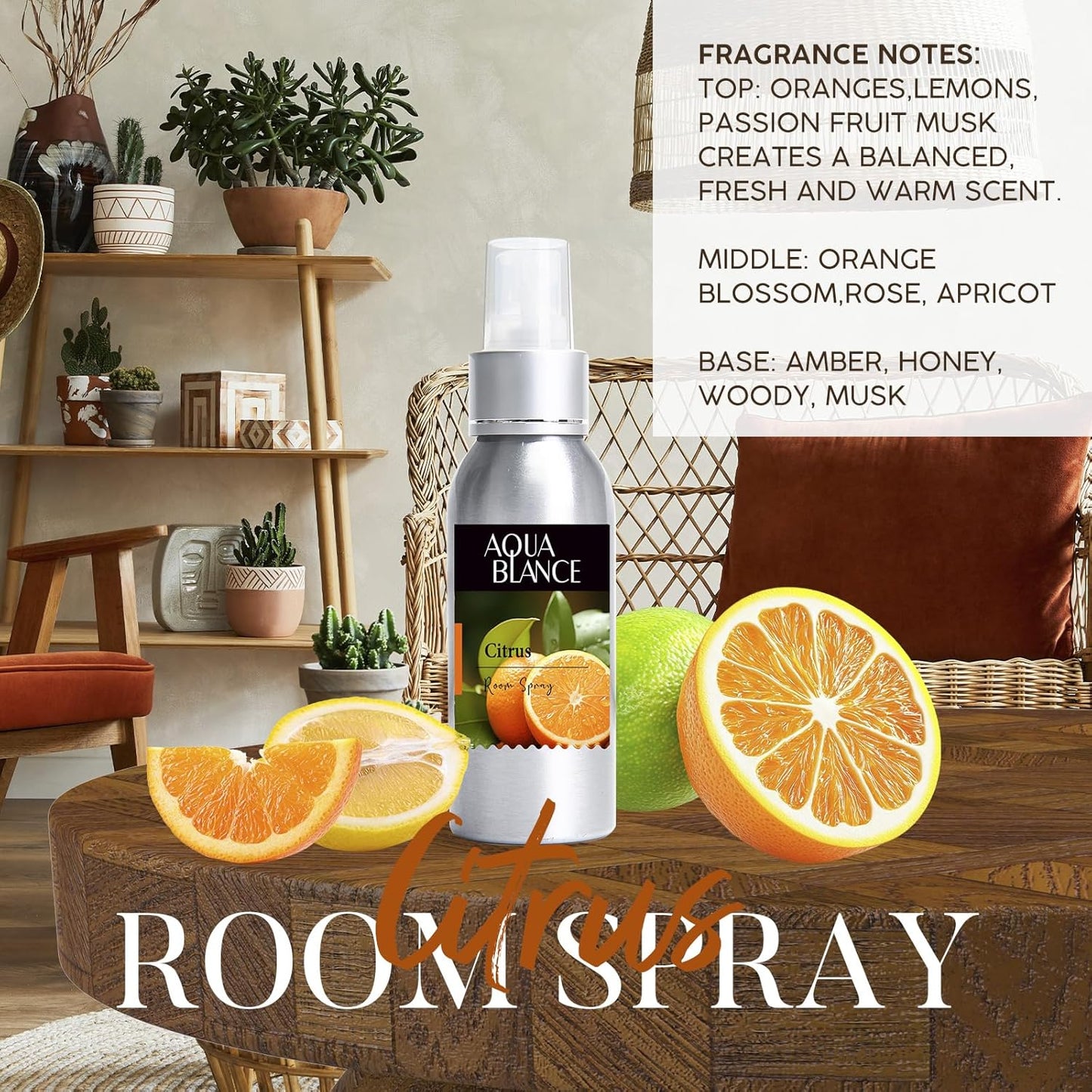 Fragrant Room Spray, Tropical, Ocean, Coconut, 3 x 3.4 fl oz, Air Fresheners Odor Eliminator for Home, Bathroom, Concentrated Room Spray