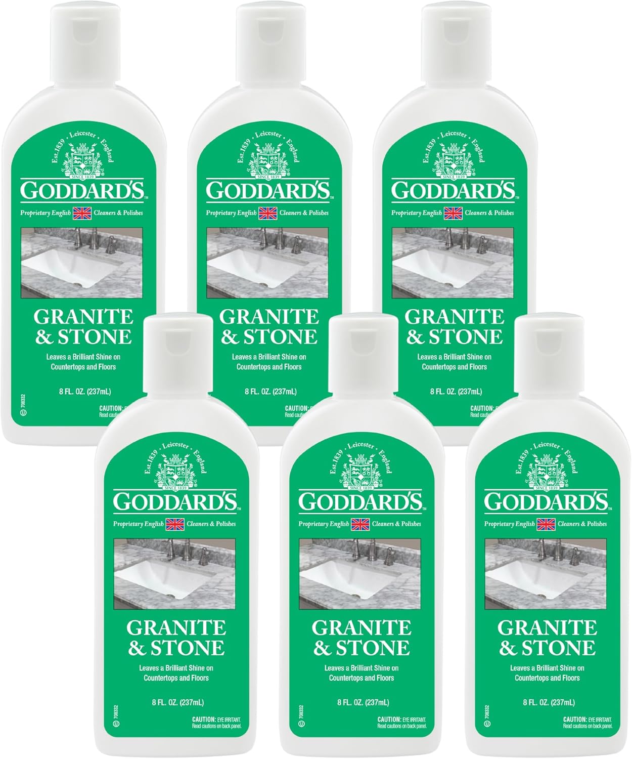 Goddard's Granite & Marble Polish - Clean and Shine Countertops, Tile, and Stone with Carnauba Wax - Water Stain Protection, 8oz