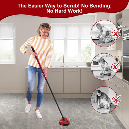 Replacement Scrub Brush for O-Cedar 2-Tank System, 4.4" Triangular Spin Mop Scrubber Head, Heavy-Duty Stiff Bristle Cleaning Brush for Tile, Grout, Bathroom, Kitchen & Floors