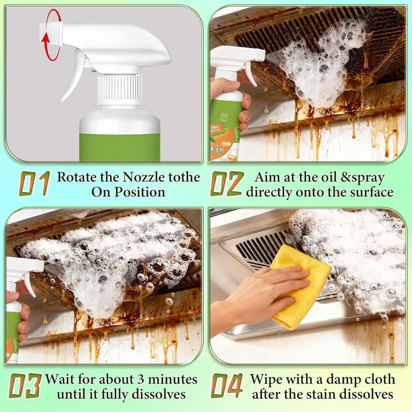 Botou 2026 Fly Spray Clèanse Household Formula Multi Purpose Appliance Hood Cleaner Kitchen Enzyme Appliances Cleanse Oven Range Hold Stove Electrolyzed Ion Spray 300ml