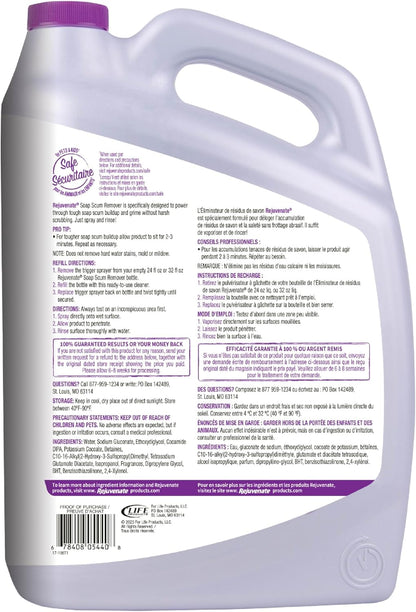 Rejuvenate Soap Scum Remover Easily Dissolves Soap Scum Without Scrubbing, 24 Ounces