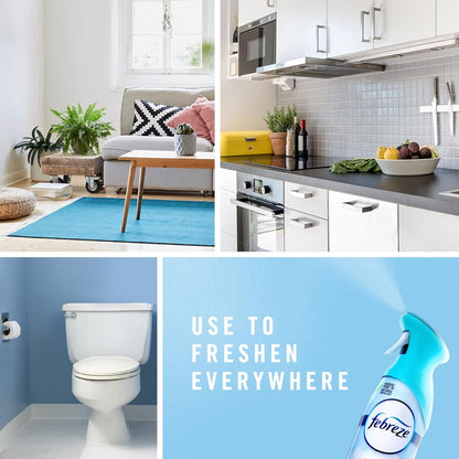 Febreze Air Mist Air Freshener Spray, Odor-Fighting Room Spray, Air Fresheners for Home and Bathroom and Kitchen, Aerosol Can, Mountain Scent, Purple, 8.8oz (Pack of 3)